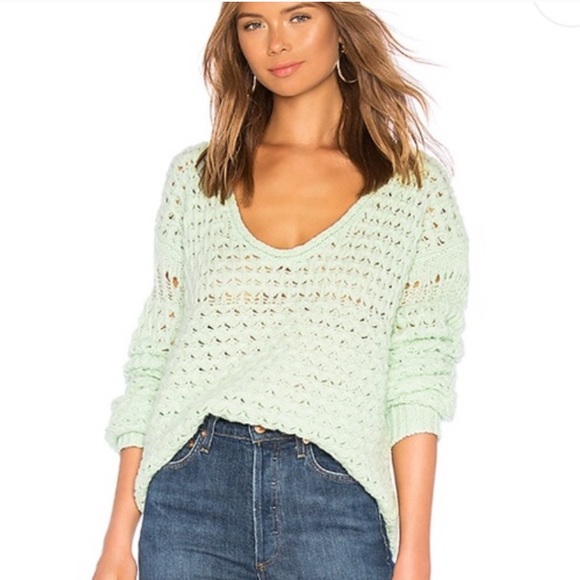 Free People Sweaters - NWT FREE PEOPLE CRASHING WAVES ITALIAN MINTSWEATER